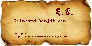 Reinhard Benjámin névjegykártya